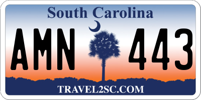 SC license plate AMN443