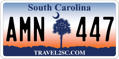 SC license plate AMN447