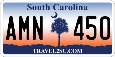 SC license plate AMN450