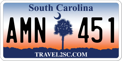 SC license plate AMN451