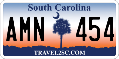 SC license plate AMN454