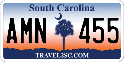SC license plate AMN455
