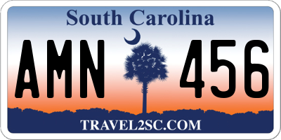 SC license plate AMN456