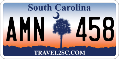 SC license plate AMN458