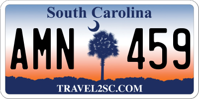 SC license plate AMN459