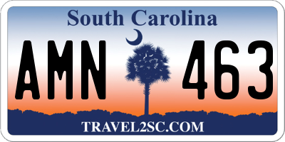 SC license plate AMN463