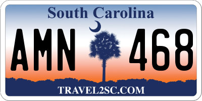 SC license plate AMN468