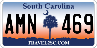 SC license plate AMN469