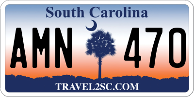 SC license plate AMN470