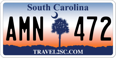 SC license plate AMN472