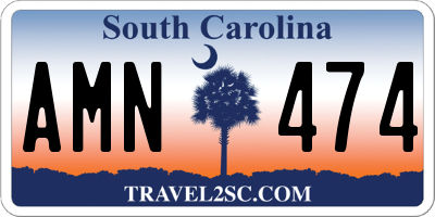 SC license plate AMN474