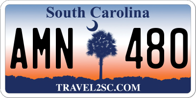 SC license plate AMN480