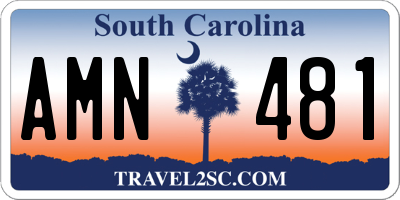 SC license plate AMN481