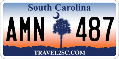 SC license plate AMN487