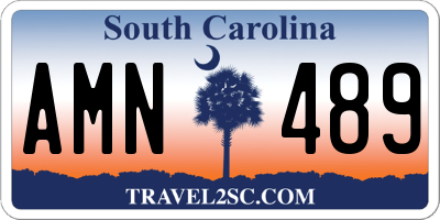 SC license plate AMN489