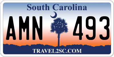 SC license plate AMN493