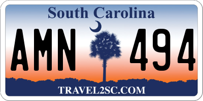 SC license plate AMN494