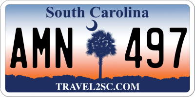 SC license plate AMN497