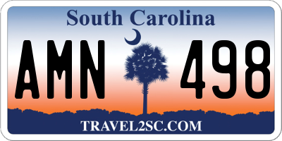 SC license plate AMN498