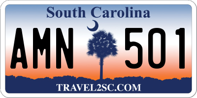 SC license plate AMN501