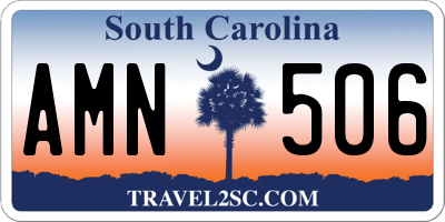 SC license plate AMN506