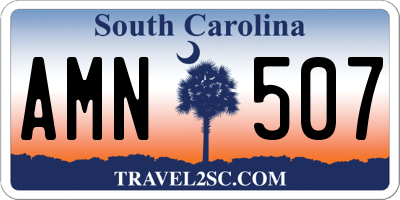 SC license plate AMN507
