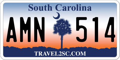 SC license plate AMN514