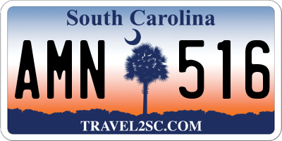 SC license plate AMN516
