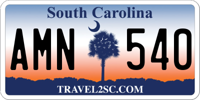 SC license plate AMN540
