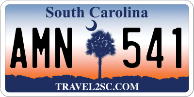 SC license plate AMN541