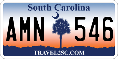 SC license plate AMN546