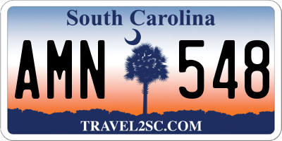 SC license plate AMN548