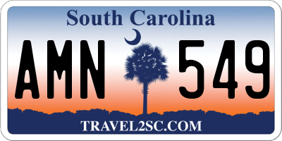 SC license plate AMN549