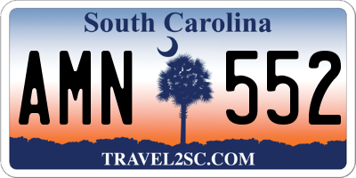 SC license plate AMN552