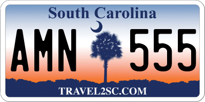 SC license plate AMN555