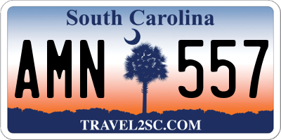 SC license plate AMN557