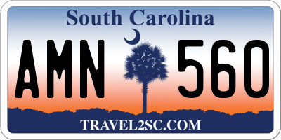 SC license plate AMN560