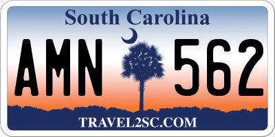 SC license plate AMN562