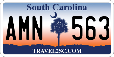 SC license plate AMN563