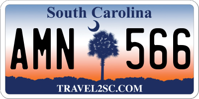 SC license plate AMN566