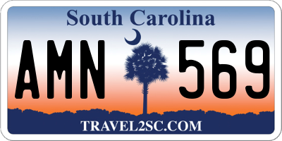 SC license plate AMN569