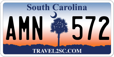 SC license plate AMN572
