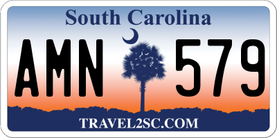 SC license plate AMN579
