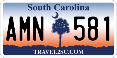 SC license plate AMN581