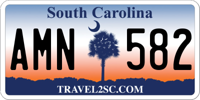 SC license plate AMN582