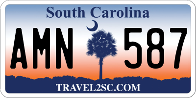 SC license plate AMN587
