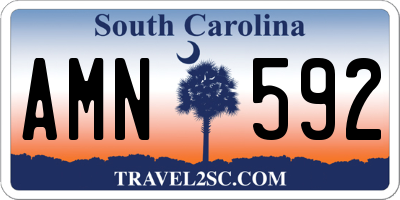 SC license plate AMN592