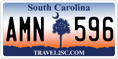 SC license plate AMN596