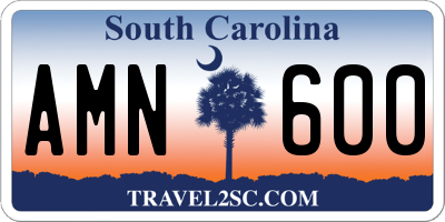 SC license plate AMN600