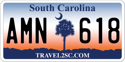 SC license plate AMN618